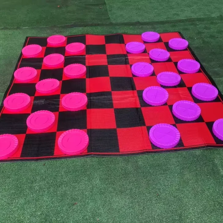 Giant outdoor customized checkers board game For Kids Toys played in yard & garden - indoor or outdoor play for adults & family