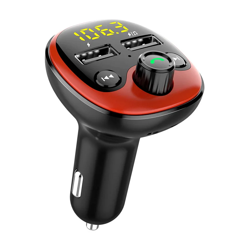 Wholesale BT5.0 Radio FM Transmitter Wireless Car MP3 Player Hands Free Audio Receiver Dual USB Fast Charger