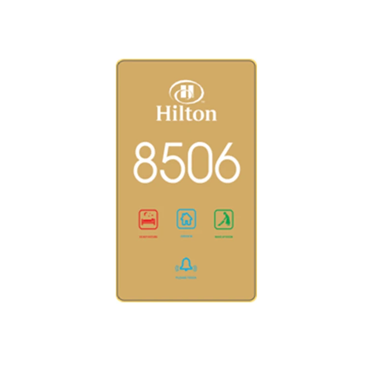 Wireless Smart Hotel Touch Panel Doorbell System with DND