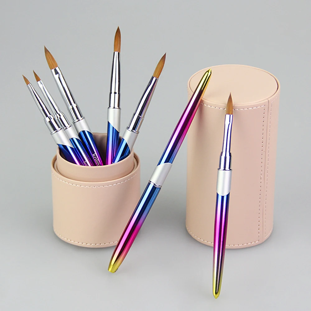 
Custom LOGO Nail Brushes 100% Kolinsky Acrylic Nail Brush Pure Kolinsky Nail Art Brush 
