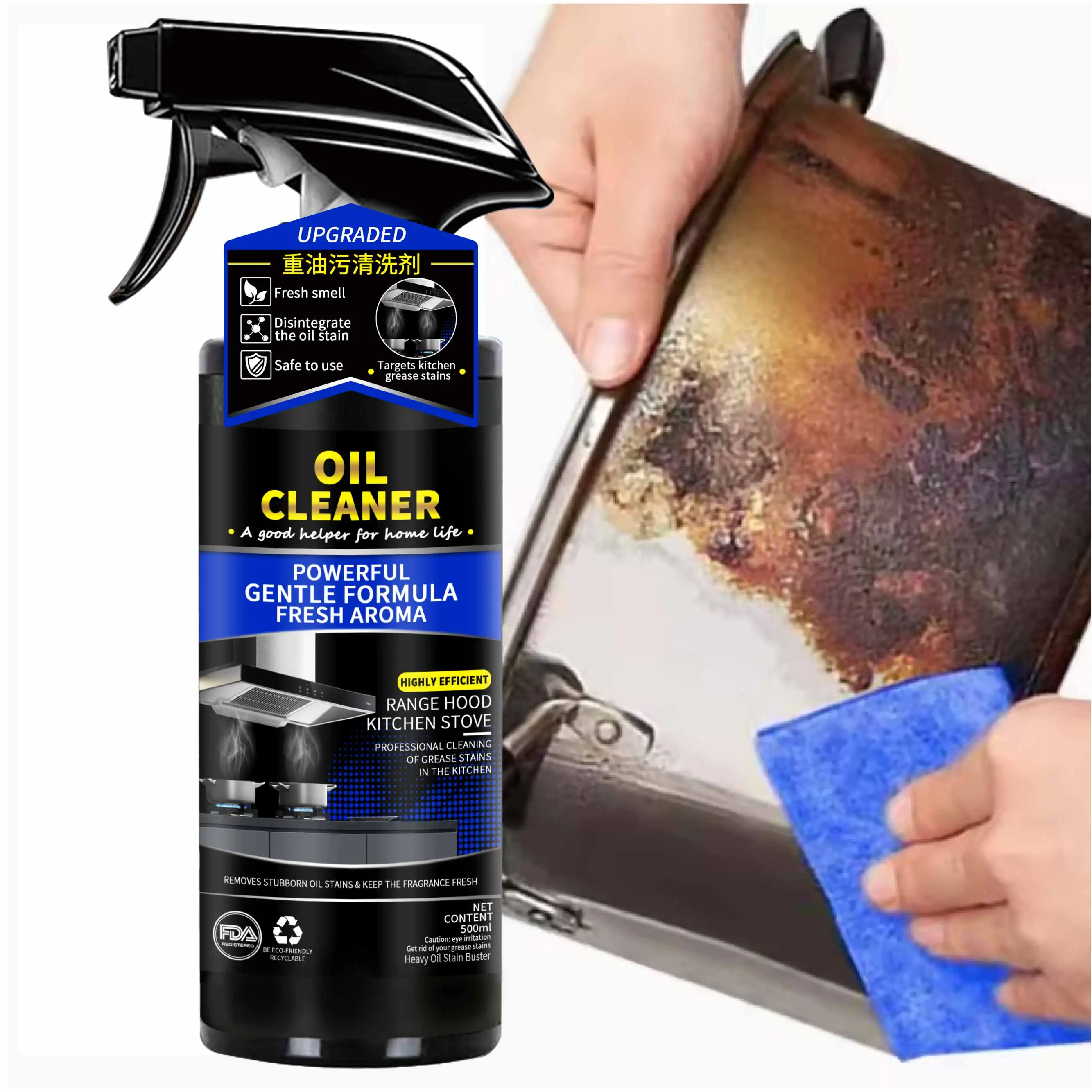 Factory OEM Kitchen Strong Oil Removal Range Hood Cleaning Spray And Grease Cleaner