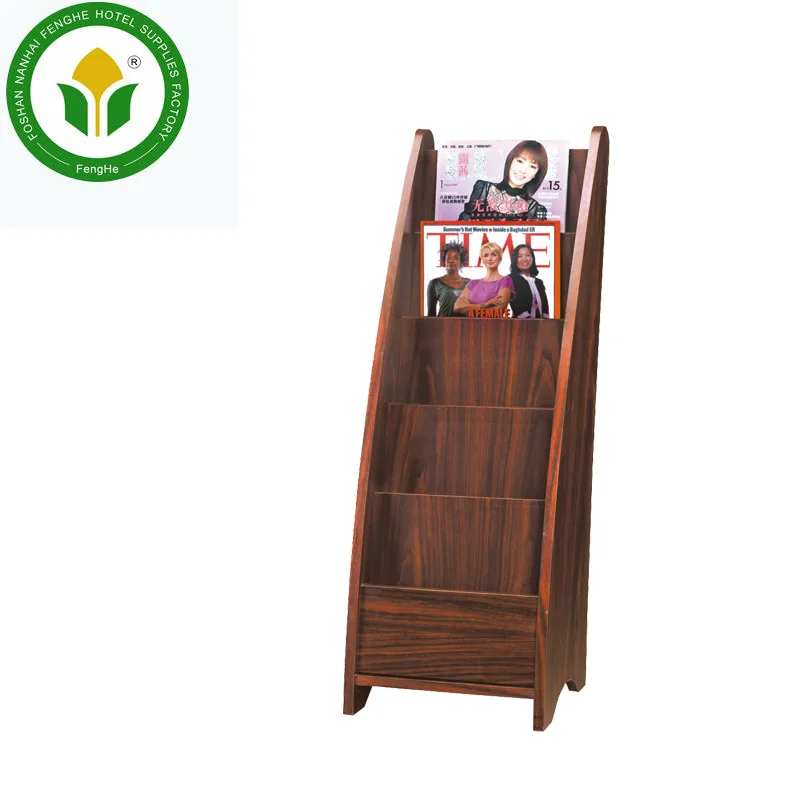 Поставщик гостиниц, вертикальный деревянный стеллаж для магазинов, информационный стеллаж