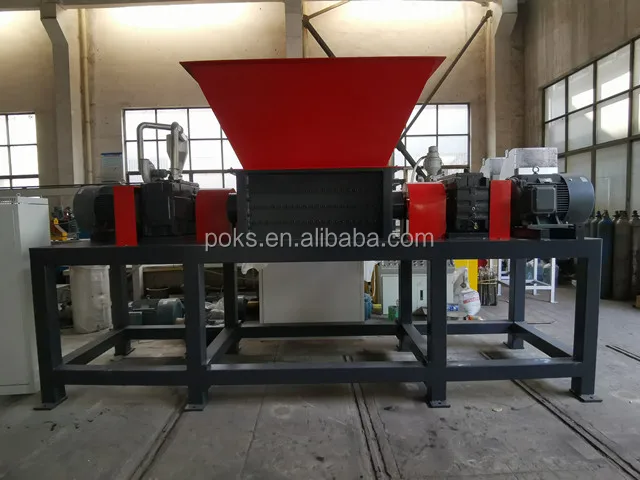 Industrial Waste Film Bottle Bag Strap Recycling Double Shaft Plastic Shredder for Sale