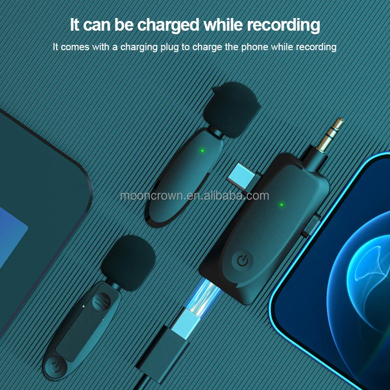 Professional Mini Wireless Mic 3 ports Laptop best dual Wireless Lavalier Microphones for Teacher Recording news reporter
