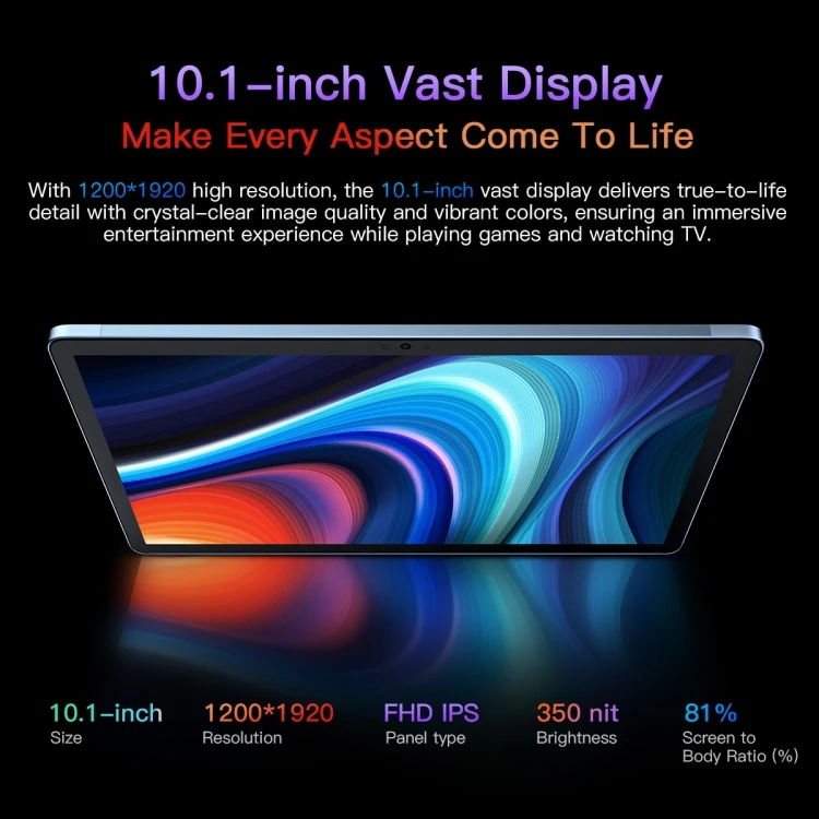 Factory Original Blackview OSCAL Pad 13 10.1 inch 8GB+256GB Android 12 Octa Core 7680mAh battery tablet pc pad