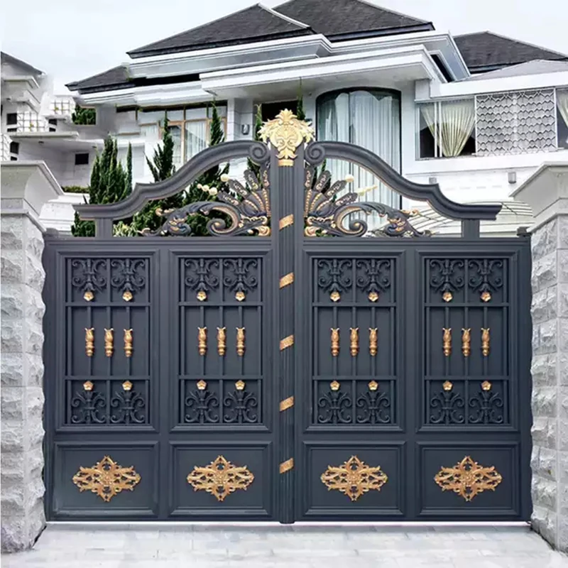 Custom  Design High Quality Customised Decorative Wrought Iron American Industrial Style Cast Iron Door