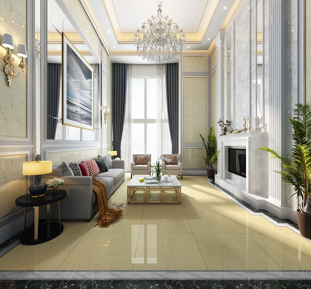Tiles for floor wood look marble mosaic tile Porcelain polished suface floor tile