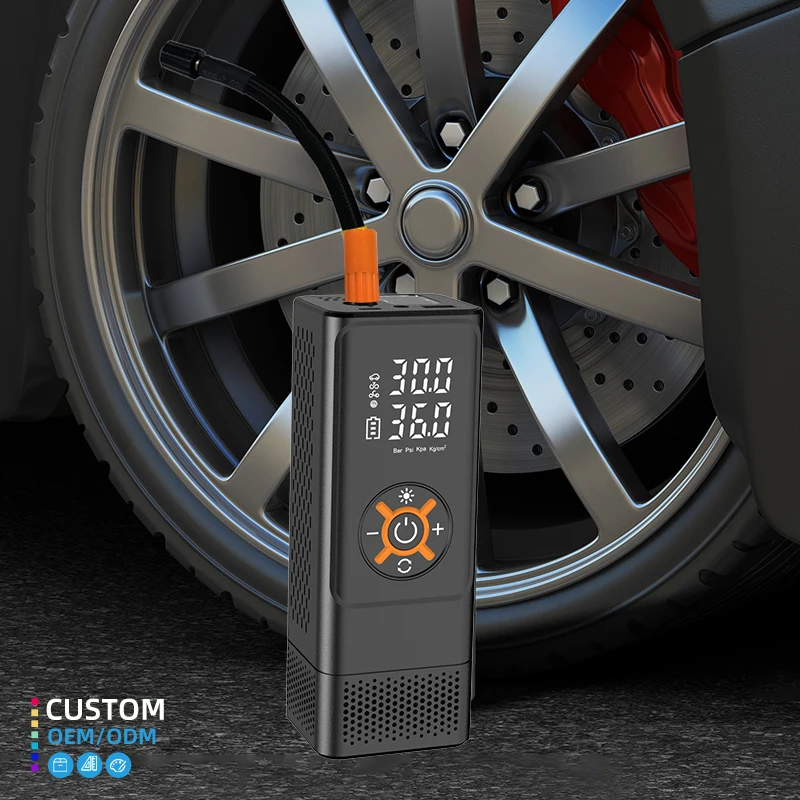 Digital Electric Wireless Air Pump Portable Tire Inflator for Bicycle Car and Ball with Versatile Modes and Fast Inflation