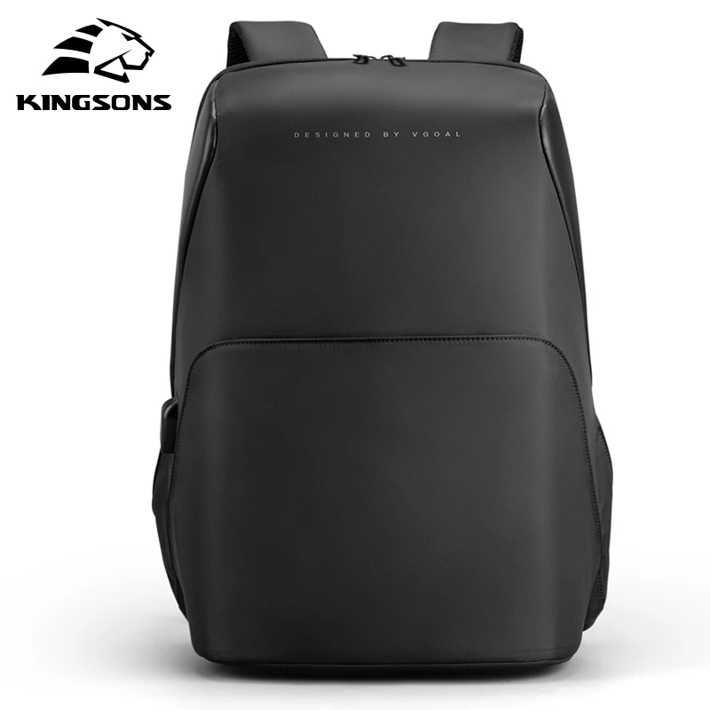 2025 рюкзак Kingsons модный нейлоновый мужской черный с usb-зарядкой для ноутбука умный 15 6 дюймов