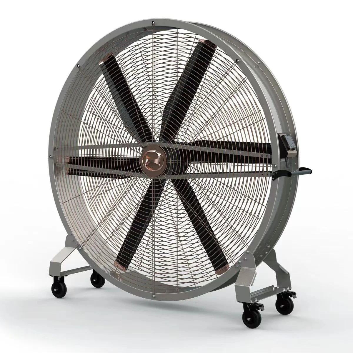 0.75KW 220V 4 Wheels Movable Large standing hvls fan for gym