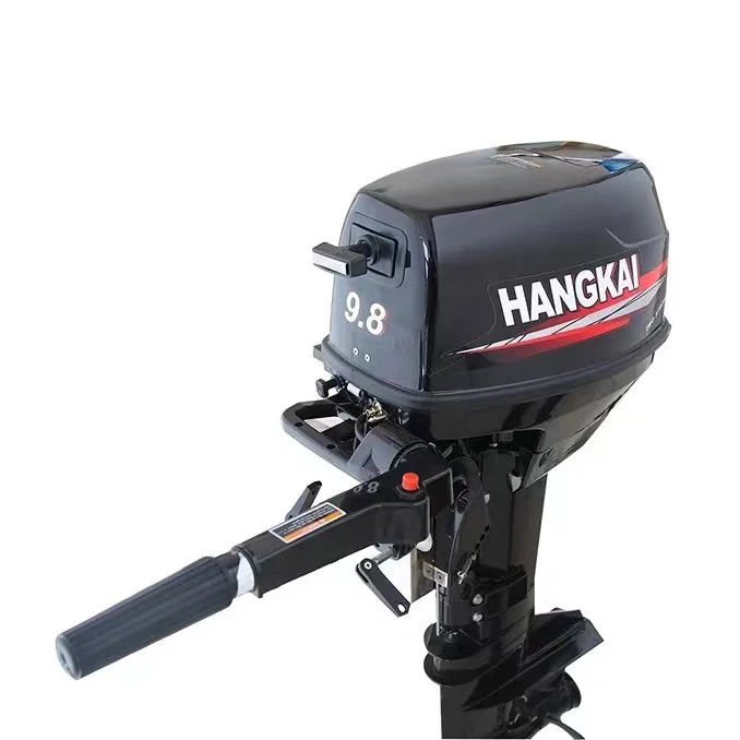 Sample ok outboard motor 2 Stroke 9.8hp HANGKAI Motor Boat 2 Cylinders Petrol Outboard Motor Boat Engines Yamaha For Fishing