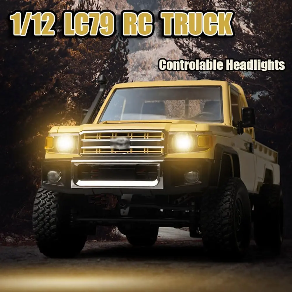 New MN82 1/12 RC Car 2.4G Full Scale Off-Road Remote Control Climbing Vehicle Retro Model Toys For Boys and Adults Toys Gift