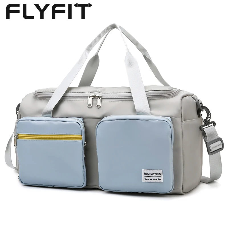 FLYFIT Unisex Gym Workout Waterproof Bags With Shoe Compartment Sports Duffle For Men Womens Custom