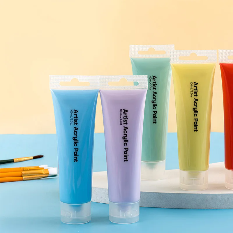 Non Toxic Loose Packaging Assorted Colours 100 ml  Acrylic Paint For Paper For Canvas