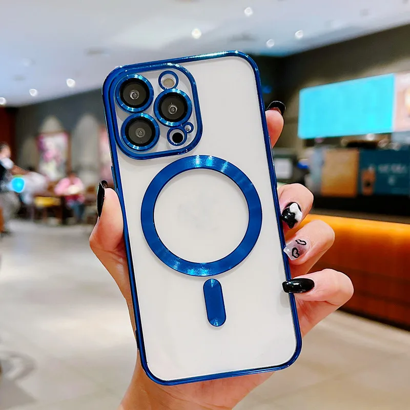 Transparent clear phone case TPU PC Magnetic phone case for for iPhone 14 14 Max 14 Pro Max