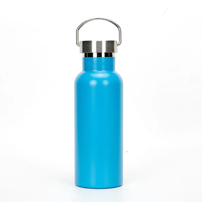 Болтовая крышка и ручка, легко носить с собой, двойные стенки, вакуумные изолированные бутылки для воды из нержавеющей стали с пользовательским логотипом