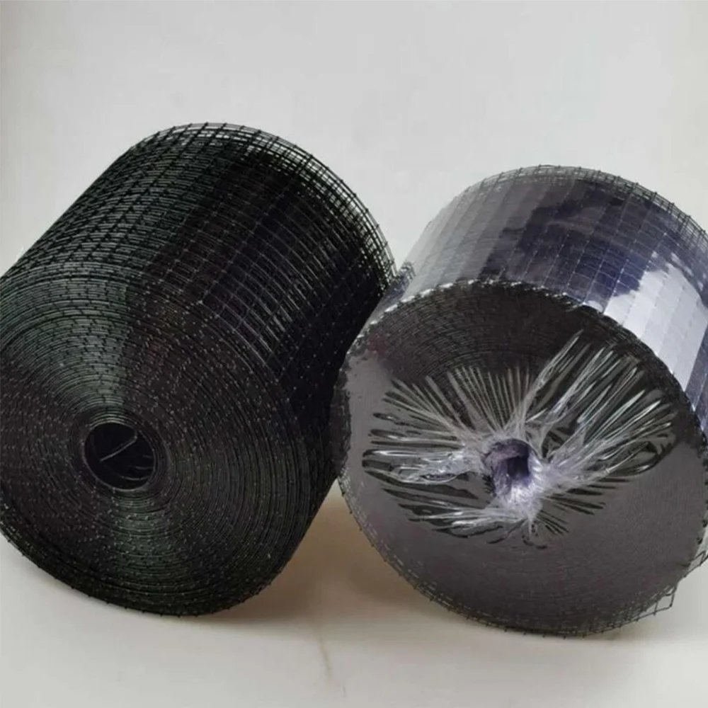 6' high Black PVC Coated Solar Panel Wire Mesh Guard Fence