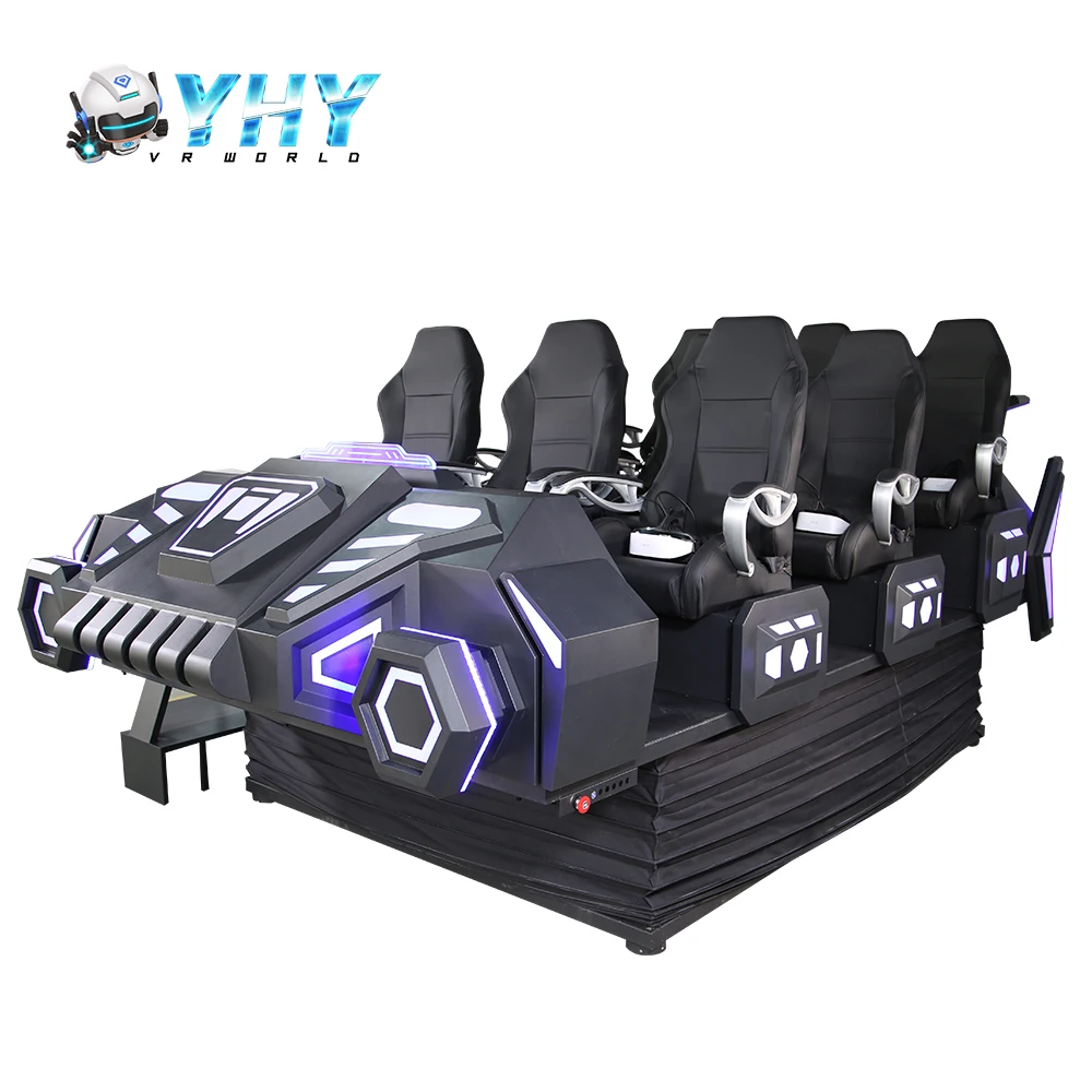 YHY 4d 8d 9 Seats Warrior Car Indoor Interactive Games Virtual Reality Machine Vr 9D Movie Simulator