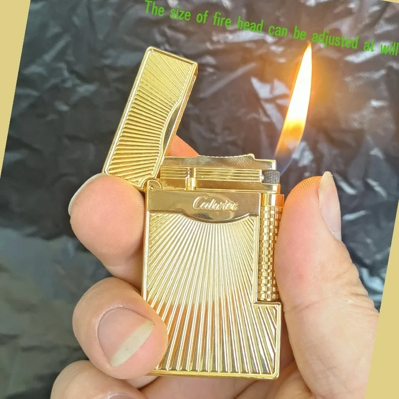 Оптовая продажа роскошные высококачественные зажигательные зажигалки с двойным пламенем многоразовые для торта креативный мужской подарок