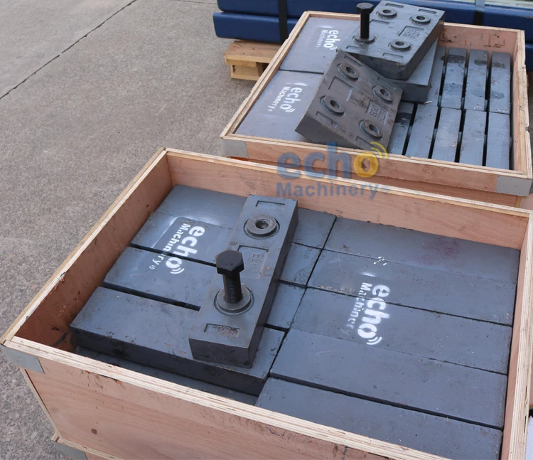 Mn13Cr2 impact plate with bolt for HQR1112 crusher
