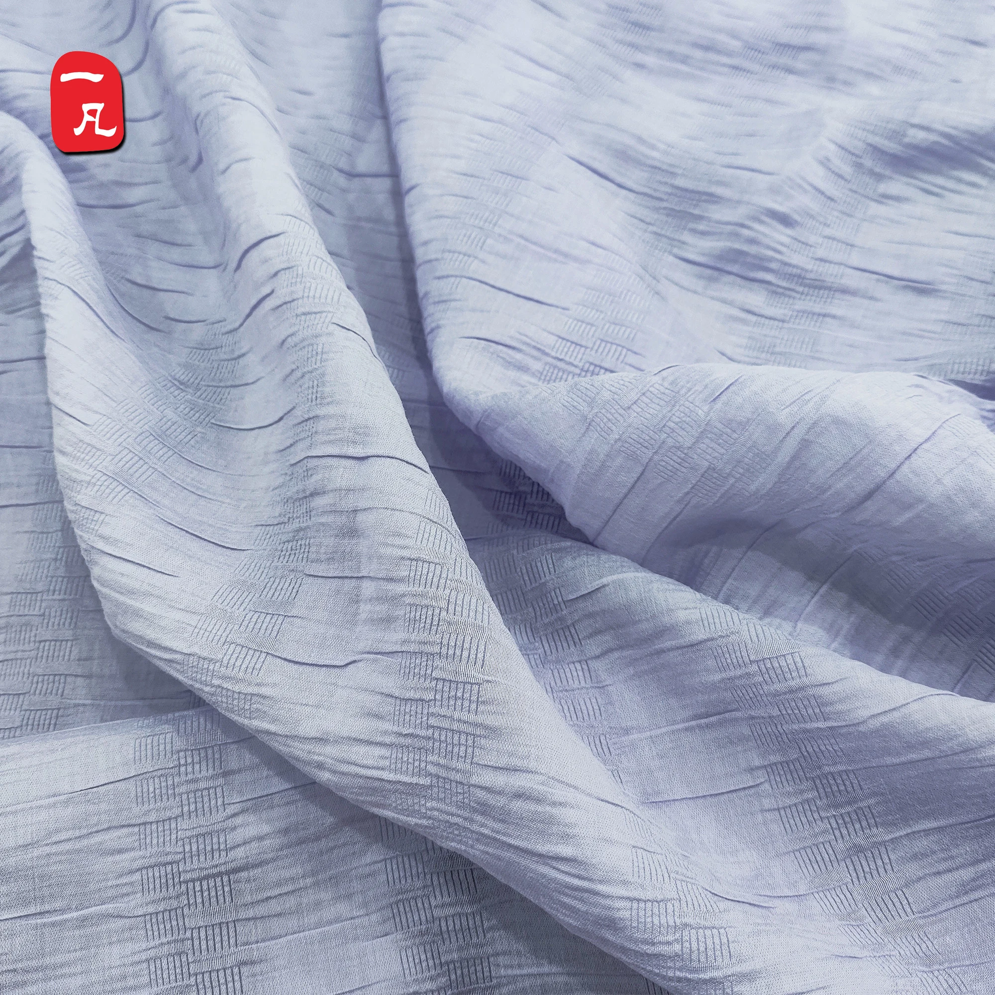 Skin friendly tencel Stripe embossed crepe  blend fabric for women clothing vestidos de quinceaera