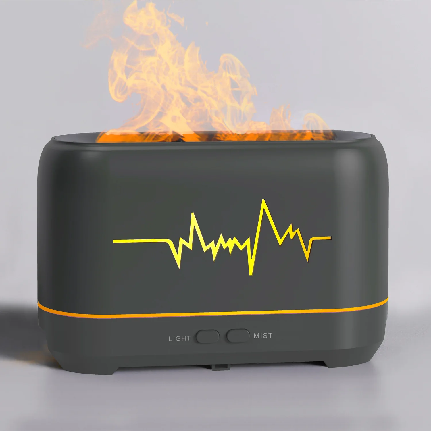 2022 new products 200ml wood grain aroma diffuser hollow flame humidifier household flame small aroma diffuser