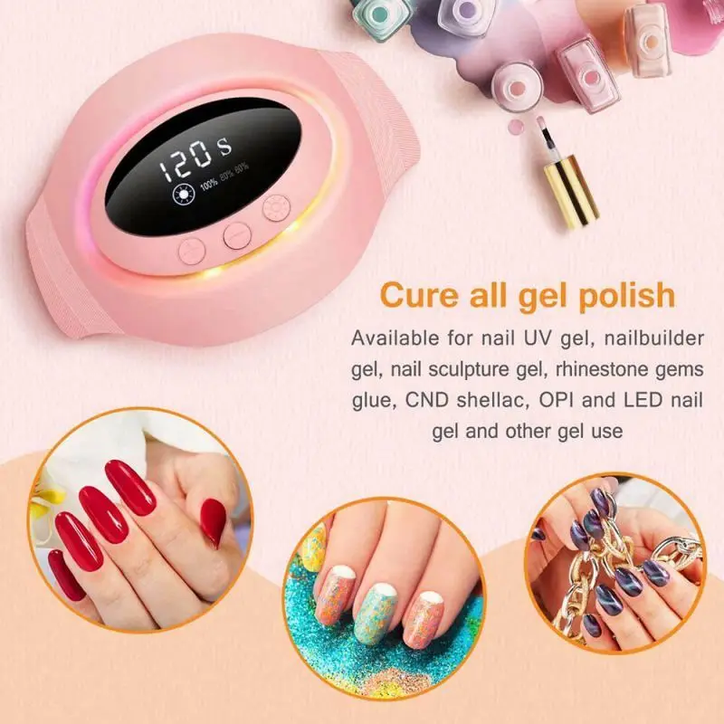 Rechargeable 32 LED lamp UV led gel dryer Colorful nail lamp for salon manicure