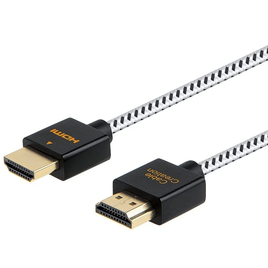 CableCreation High Speed HDMI 2.0 Cable 3D 4K UHD 18Gbps Ultra slim hdmi HDR Gold HDMI Cable  10ft
