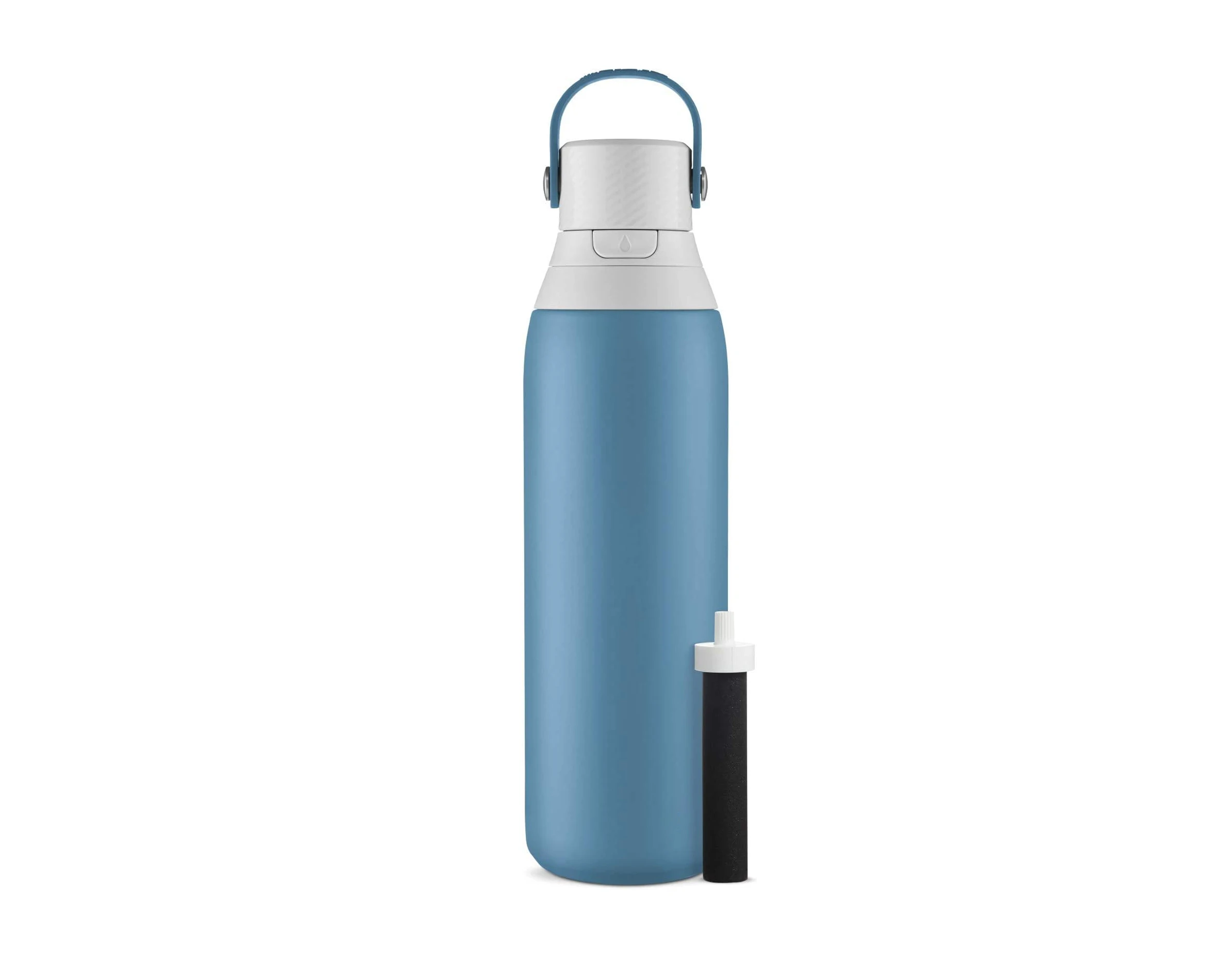 Premium Filtering 20 Ounce bottle fits in the straw stainless steel portable water purifier bottle