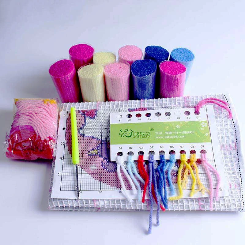 Latch Hook Rug Kits Crocheting Carpet Rug fish Cushion Mat Crochet Tapestry Sofa Decor