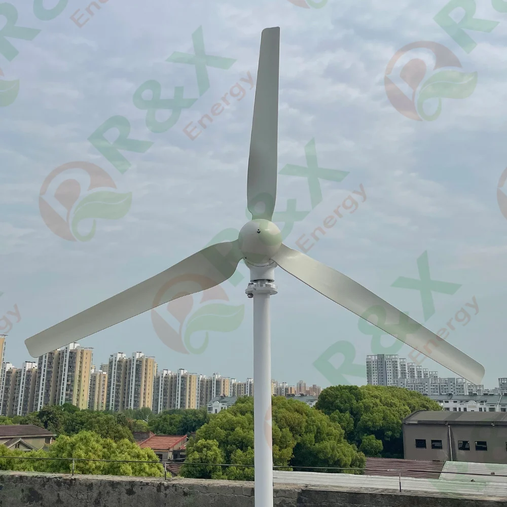 Hot Sale 1KW-3KW Horizontal 3 Blades Wind Turbine Air Generator 24V-96V Home Power Supply Options