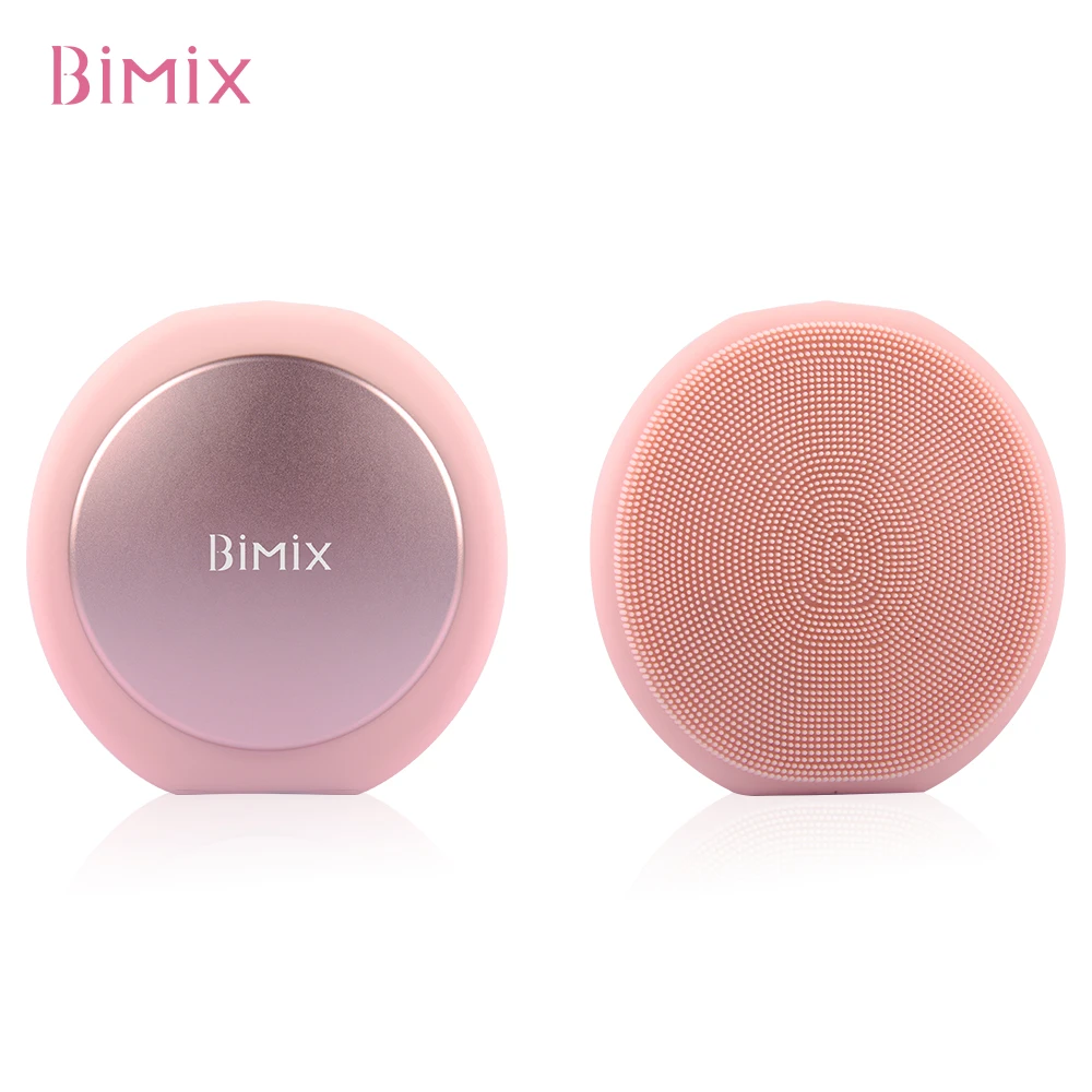 BIMIX Facial Cleansing Instrument Face Washing Brush Ultrasonic Vibration Massage Facial Pore Cleaner silicone Beauty Tool