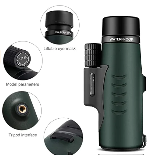  Hot sale the new popular 12X42 field telescope waterproof