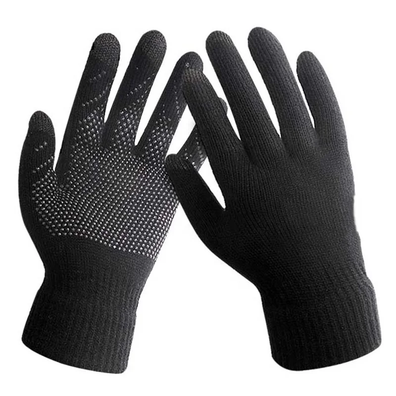 Дешевые износостойкие хлопчатобумажные перчатки из ПВХ в горошек для строительства guantes de hilaza