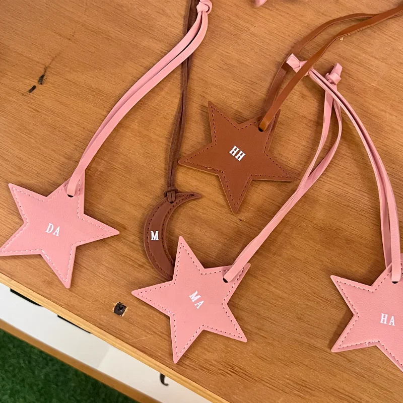 Bag Charm Accessories Hanging Leather Charms Travel Tag Luggage Tags Five-pointed Star Pendant Handbag Bag Ornament