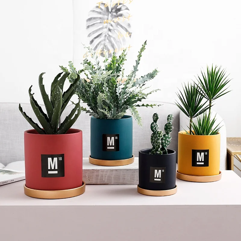 
Colorful Ceramic Mini Flower Seedling Nursery Pot Garden Plant Pot Home Decoration 