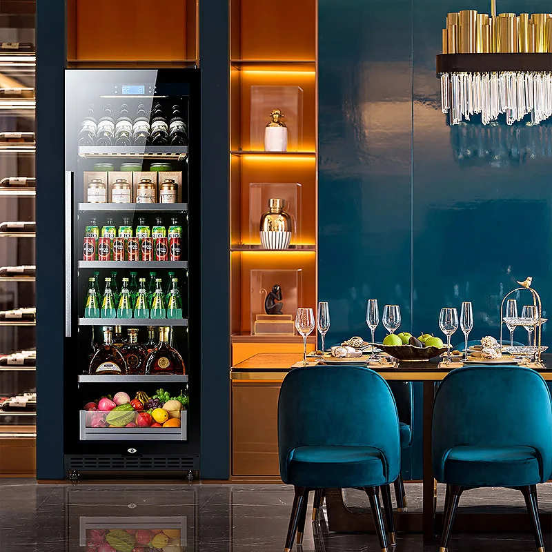 luxury wine refrigerator bar wine chiller  and Beverage Coolers beer dual zone cooler compressor Wine fridge