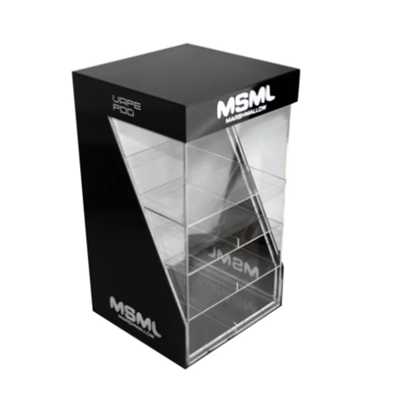 Factory custom store black led pmma acrylic mobile cell phone accessories display box case led phone accessories display stand