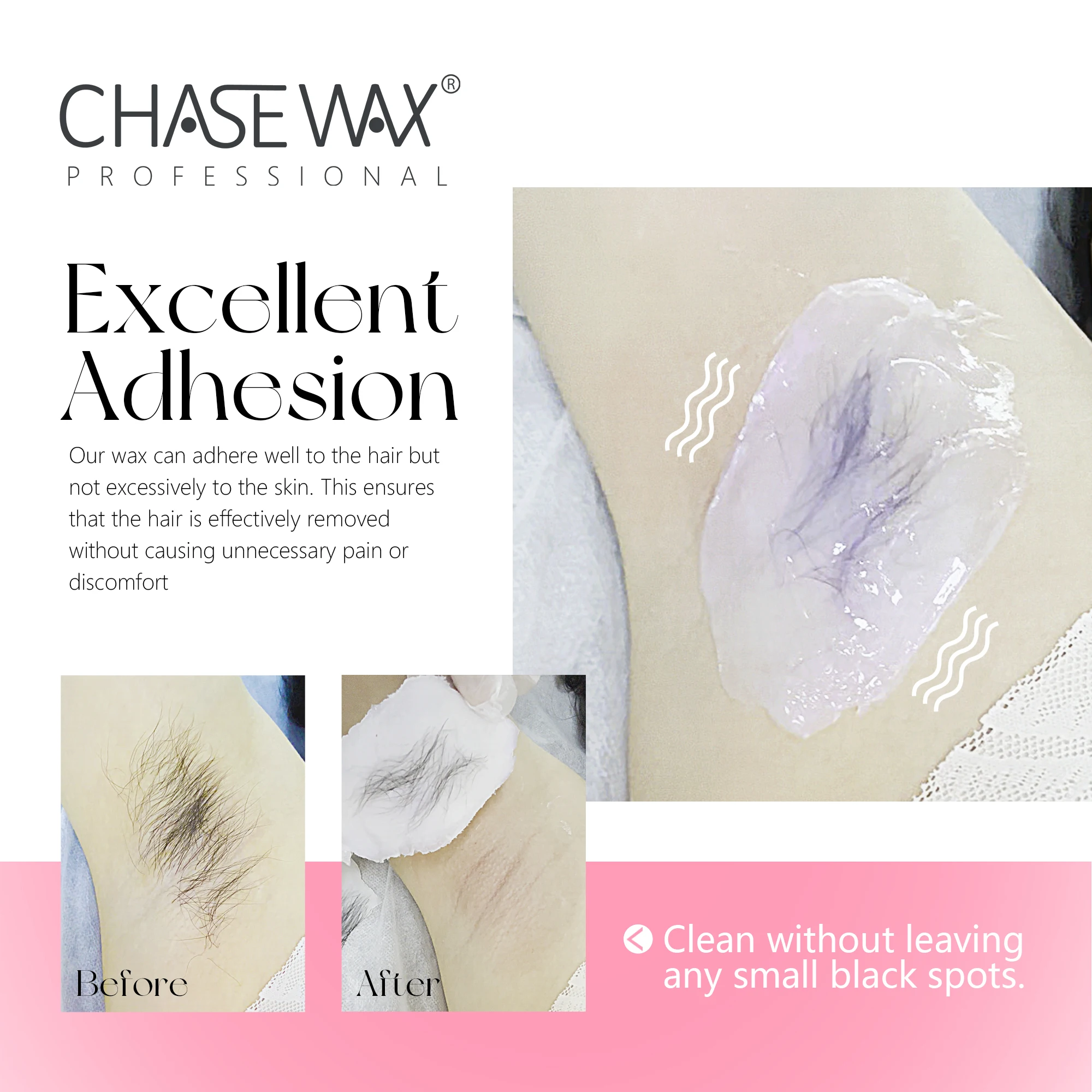 Chase Wax Factory OEM  Lilac Rosin Free  Depilatory Hard Wax Beads Hair Removal Wax For Wholesale