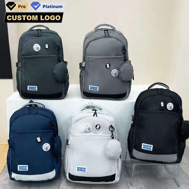 Waterproof High School Students Backpack Bags Large Capacity Laptop Bag Schoolbags For Boys Girls
