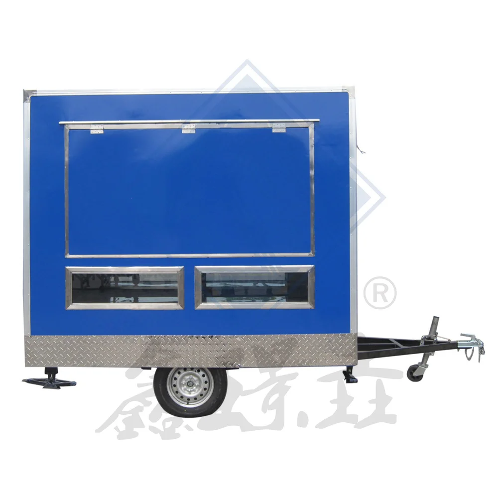 Two wheeled cheap dining cart, night market food cart, outdoor commercial street sales cart mobile multi-functional snack cart