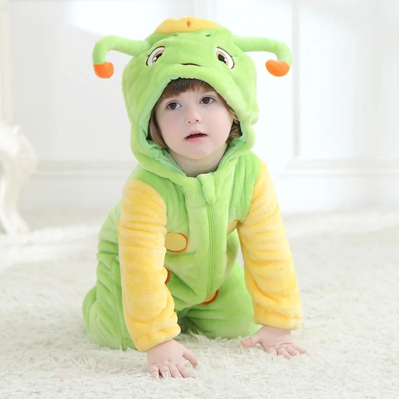 TONWHAR Warm & Practical Insect Costume for Children Bee Ladybug Worm kids halloween costume onesie