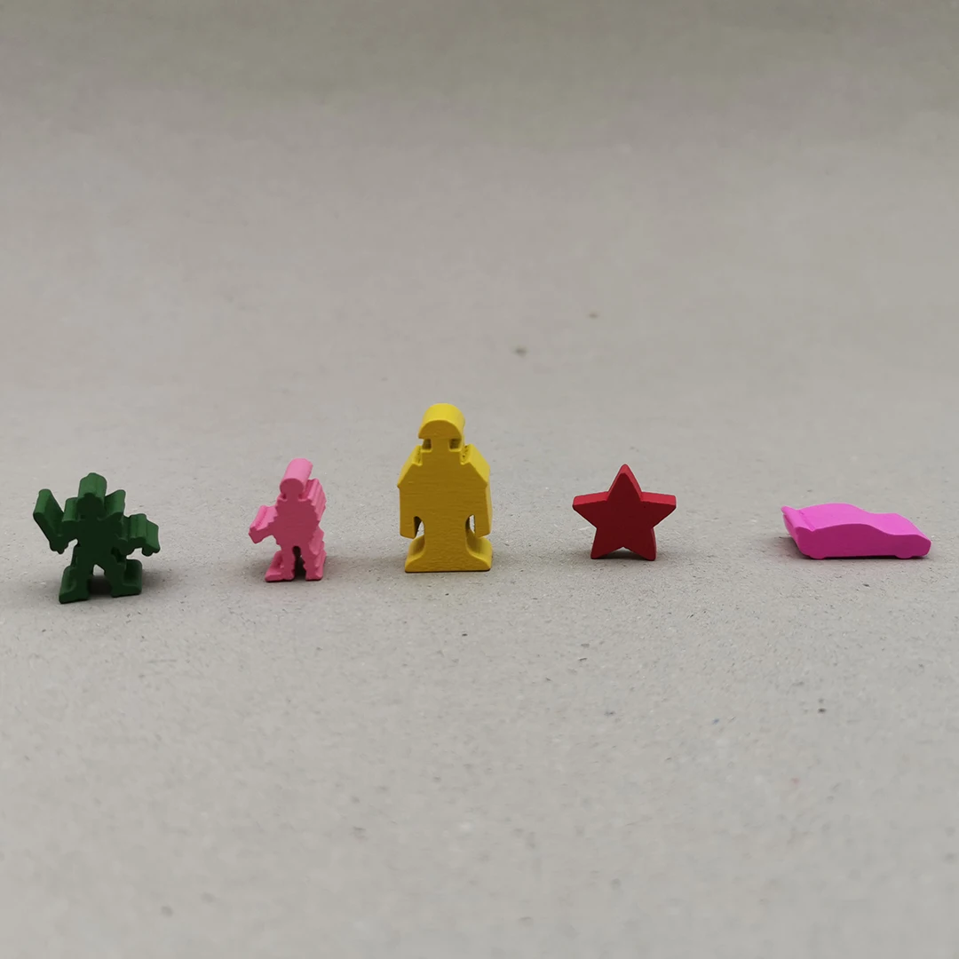 High Quality Cheap Custom Meeples Wood Pawn Meeple for Board Game