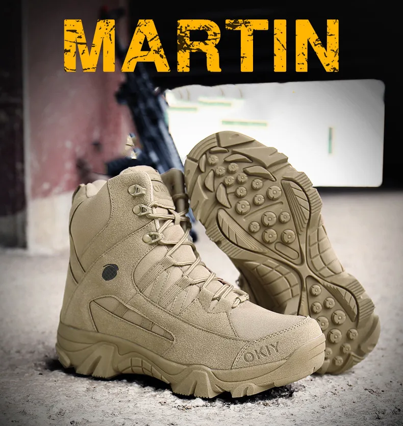 New Autumn Winter Military Boots Outdoor Male Hiking Men Special Force Desert Tactical Combat Ankle
