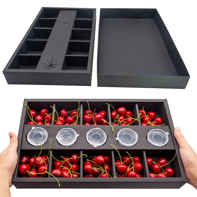 Wholesale Fruit snack packing box Catering Cookie Platter boxes Outdoor kraft paper platter camping picnic paper box