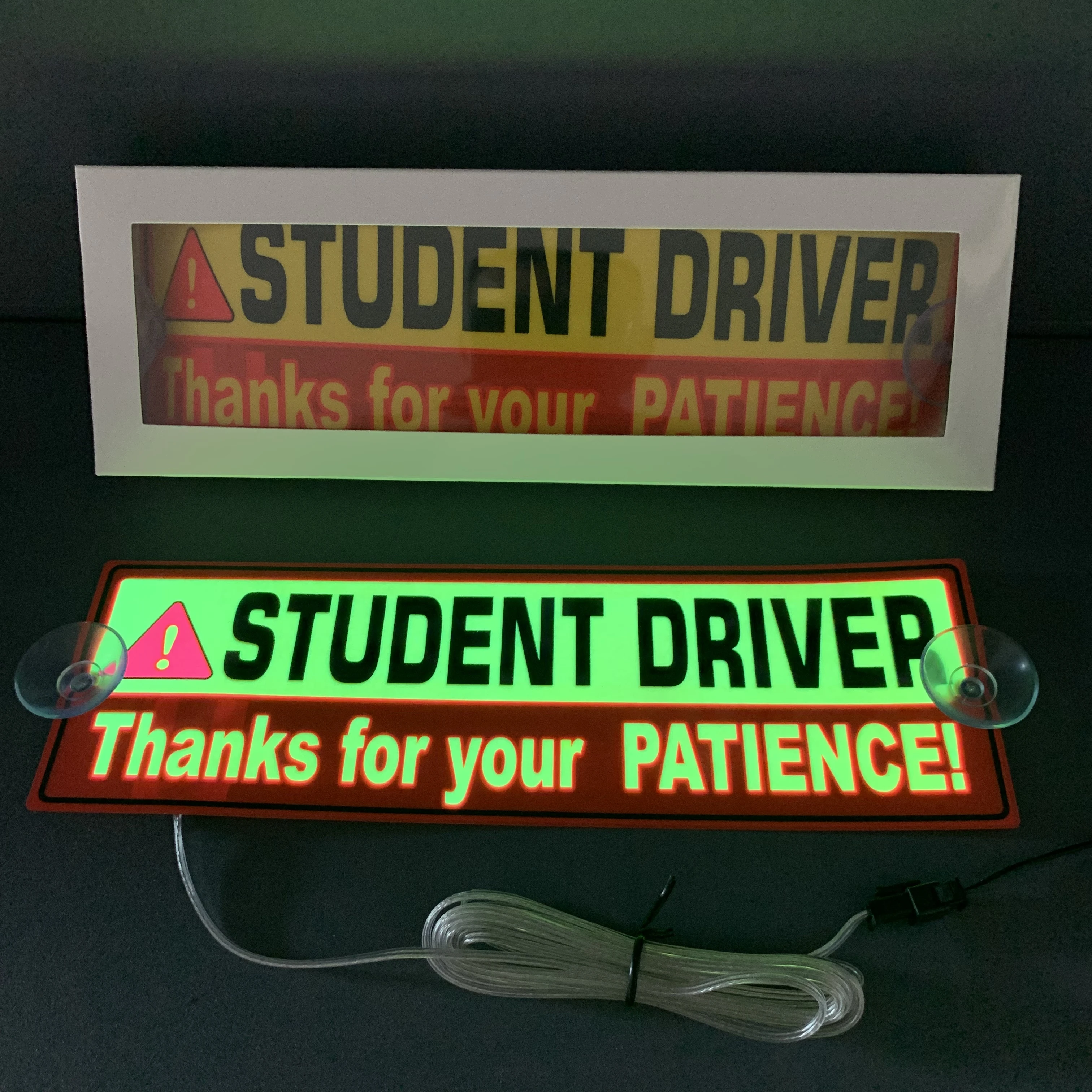 High quality LED Signs with Bright LED Lights for Car, Removable, USB Rechargeable Light Logo Signs for Window