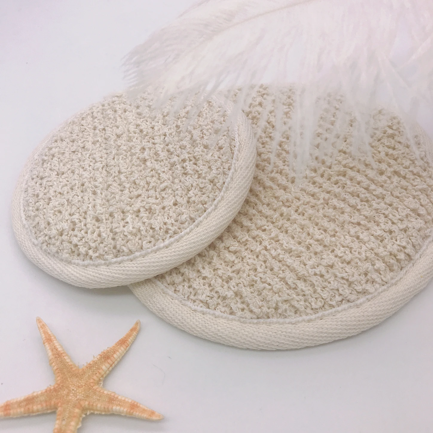 Linen Cotton Mitt Face Bathing Special Sisal Exfoliating Bath pad body scrubber