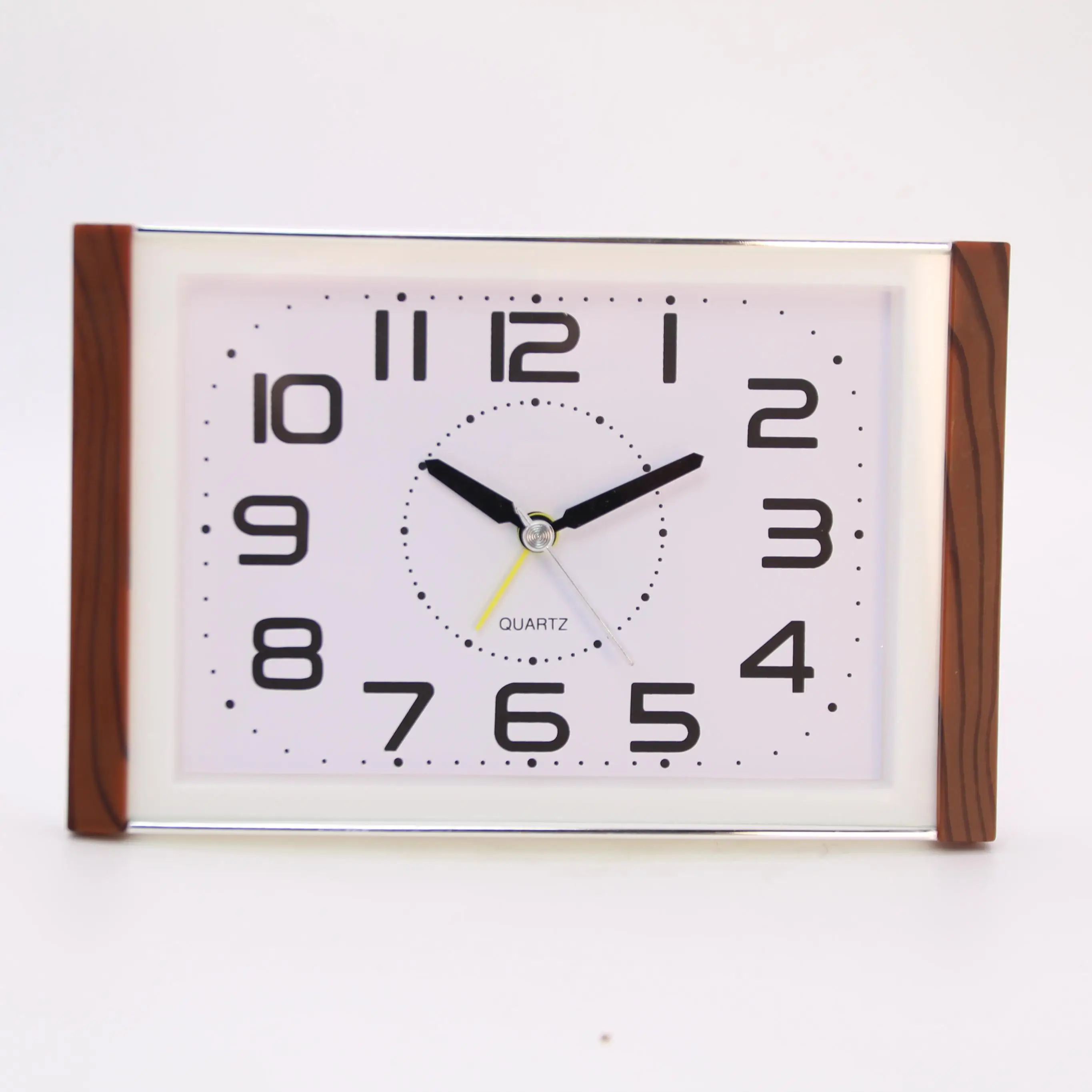 Factory Price New Design Plastic Square Digital Metal Clock Quartz Alarm Clock for Home and Office