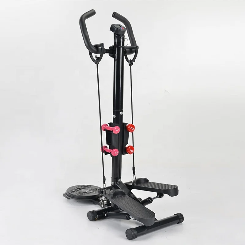 Home fitness Multi function twist waist hydraulic stepper machine foot pedal stepper machine with twist waist plate