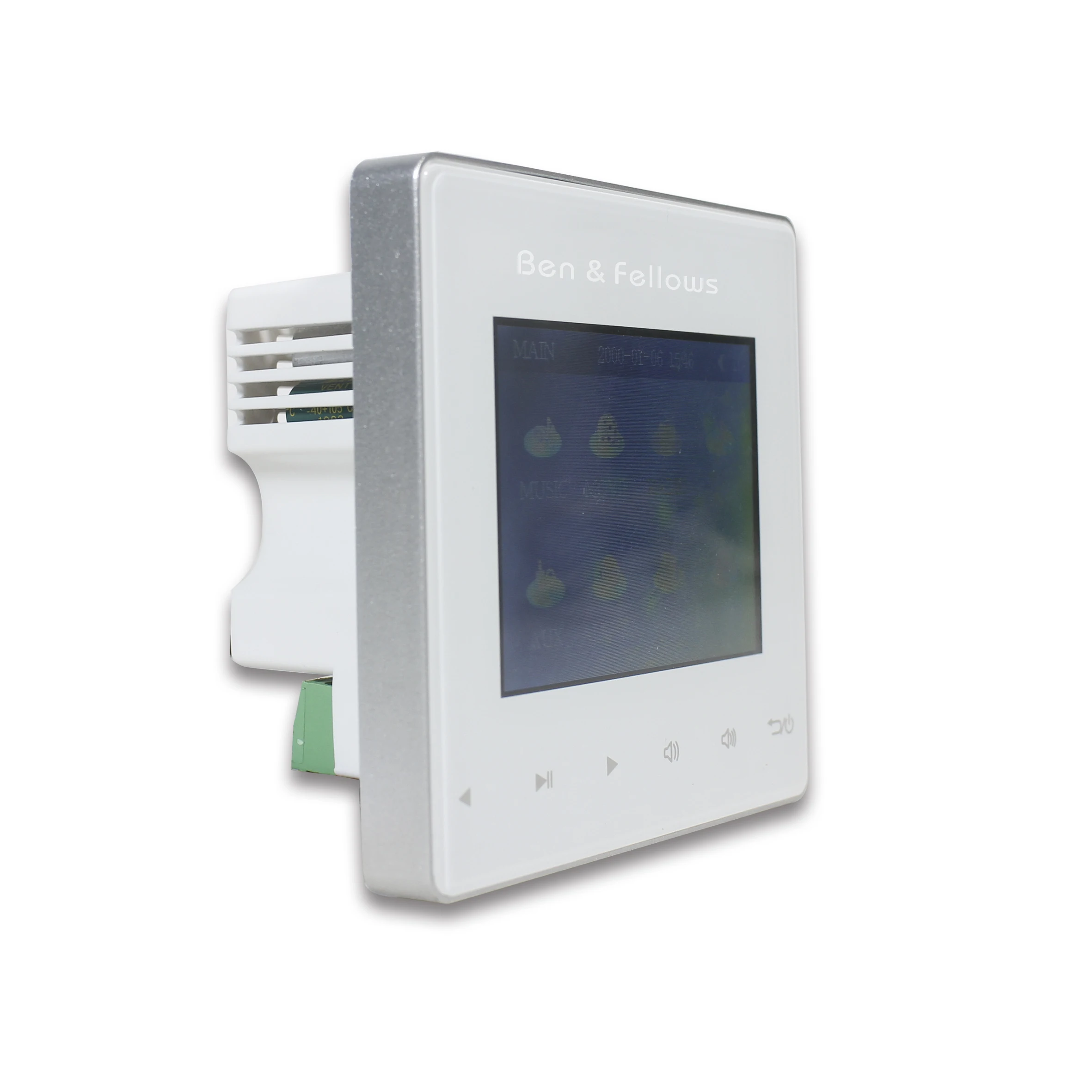 4 Channel Mini 25W BT Home Audio Music System Wall Mount Amplifier with 4 PCS 5' Coaxial Ceiling Speaker and Remote Control